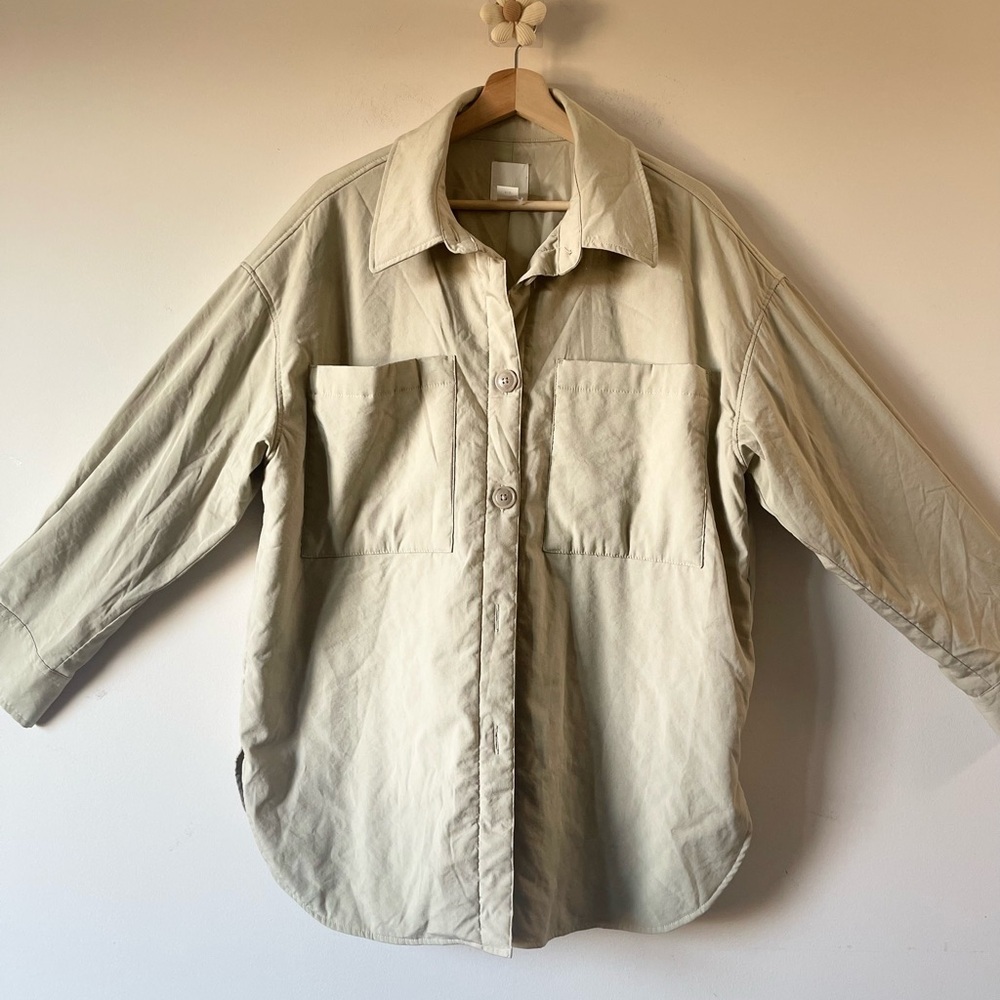 H&M shirt jacket, also known as a Shacket